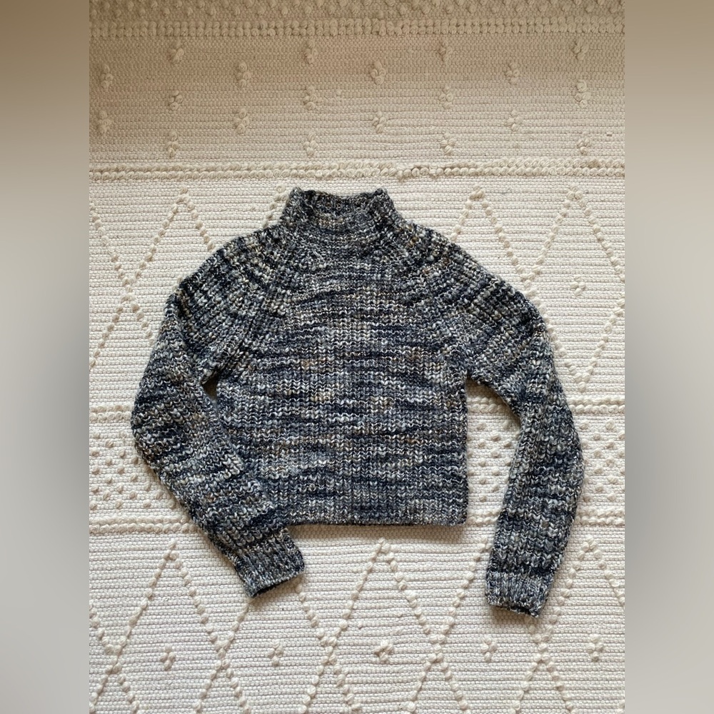 ARITZIA Wilfred Free Retrograde Mockneck Chunky Sweater Heather Grey Melange L